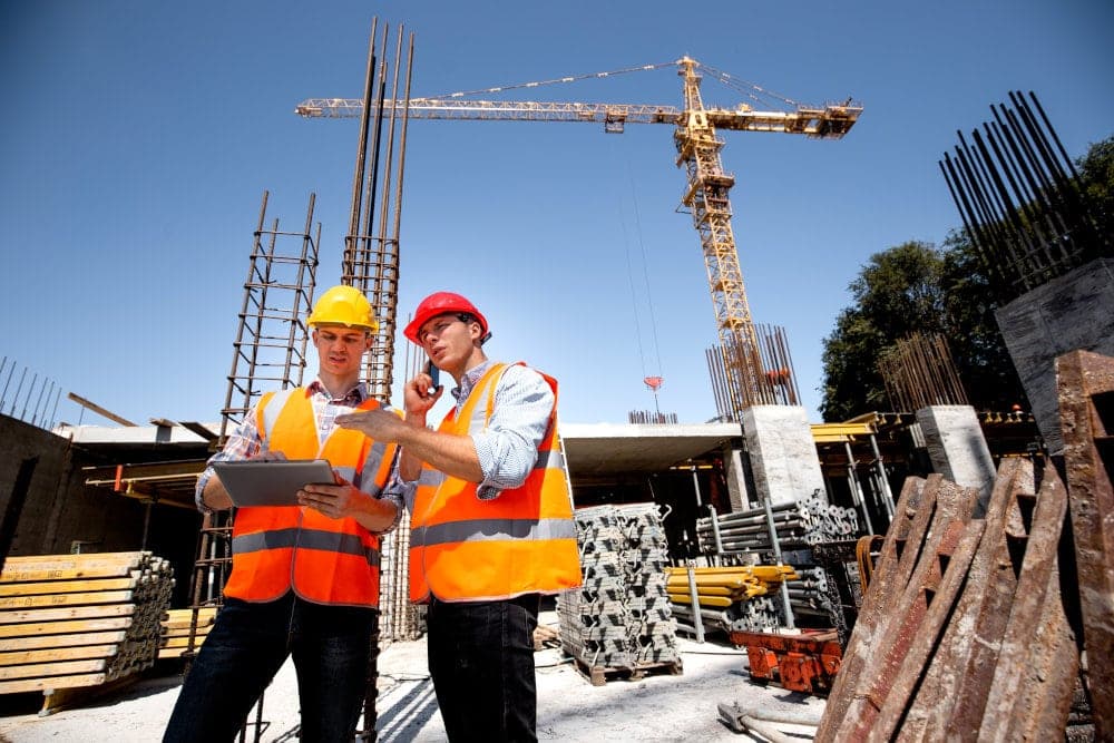 Construction colleagues